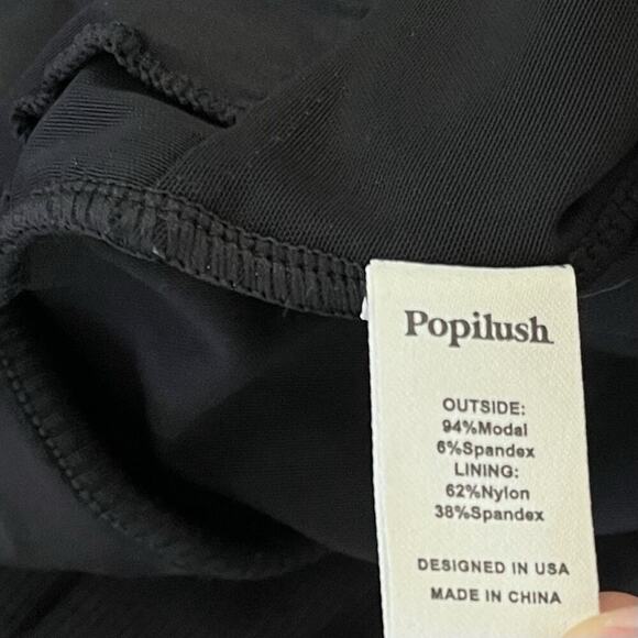 Popilush Shapewear Square Neck Tummy Control Wide Leg Jumpsuit Size M Black NWT - Picture 6 of 8